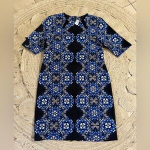 Taylor Blue and Black Geometric Dress- NWT from Versona